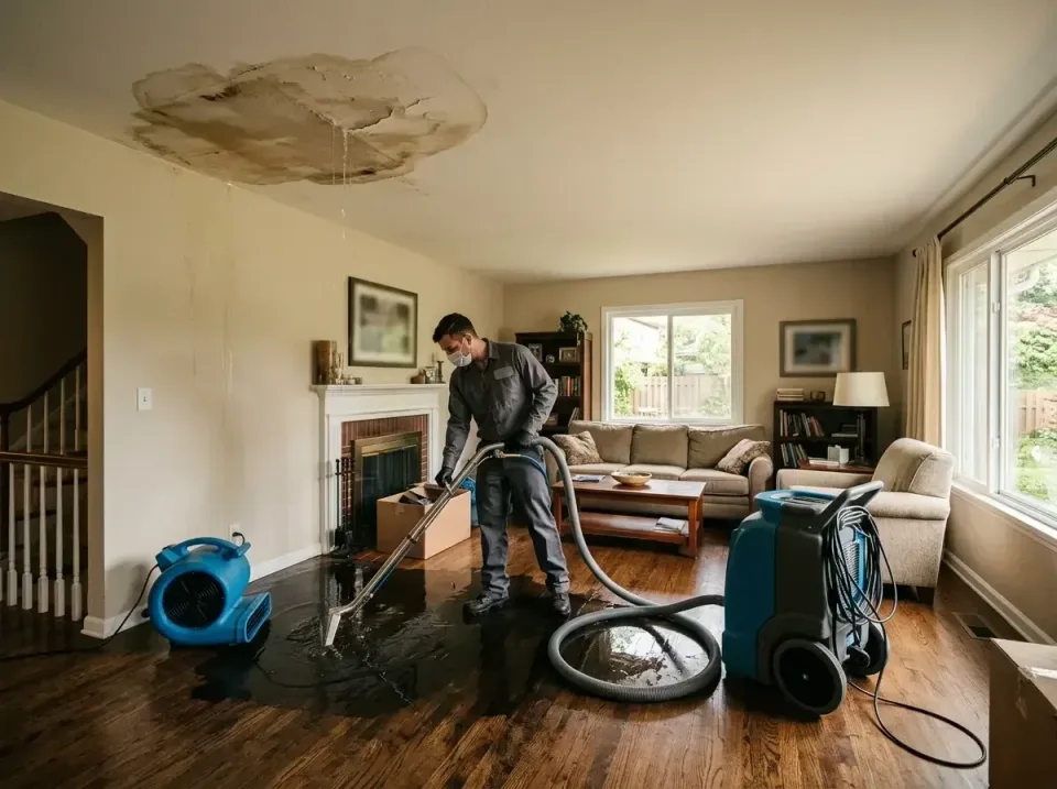 attic-pipe-burst-ceiling-drip-008 — frequently asked questions, Water Damage Restoration & Carpet Care in Cheverly, MD